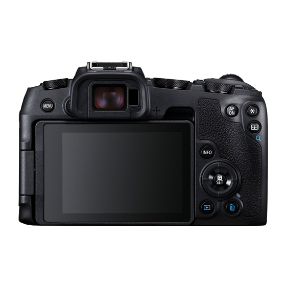 Canon EOS RP on display with specifications