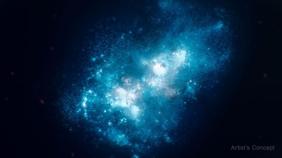 Galaxy MXDFz4.4 as captured by Hubble