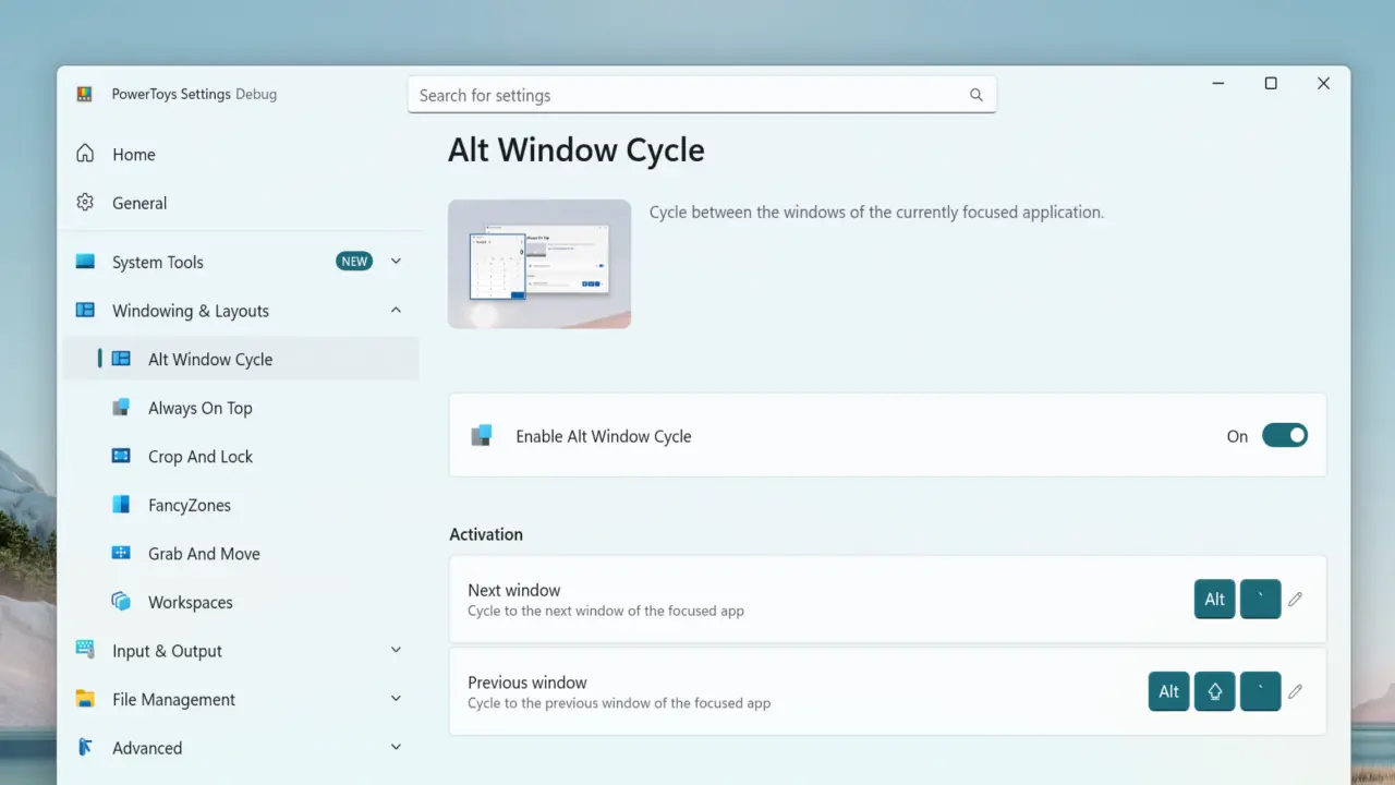 Microsoft PowerToys to Add New AltWindowCycle Module for Switching Between Windows of the Same App